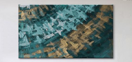 Tableau Bleu Canard composition design