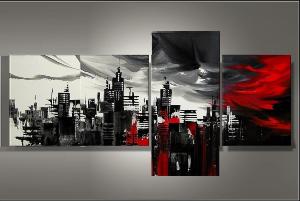 Tableau triptyque City passion