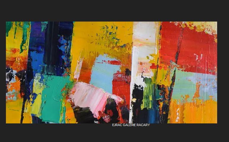 Tableau peint main peinture Colorée Reliefs