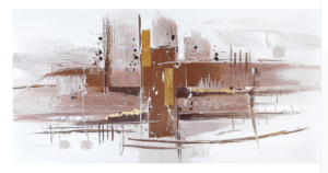 Tableau peinture beige choco design