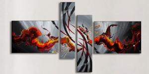 Tableau abstrait orange Gaya