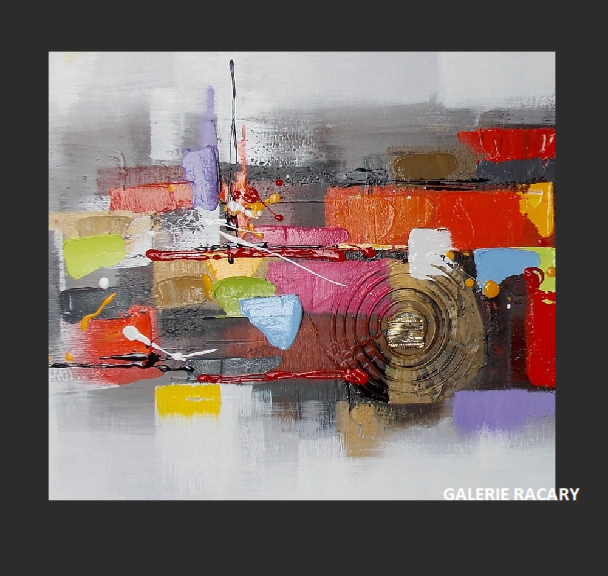 Tableau abstrait Multicolore Serenité