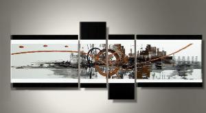 Tableau peinture Abstrait Gris Or Foncé artiste EJRAC
