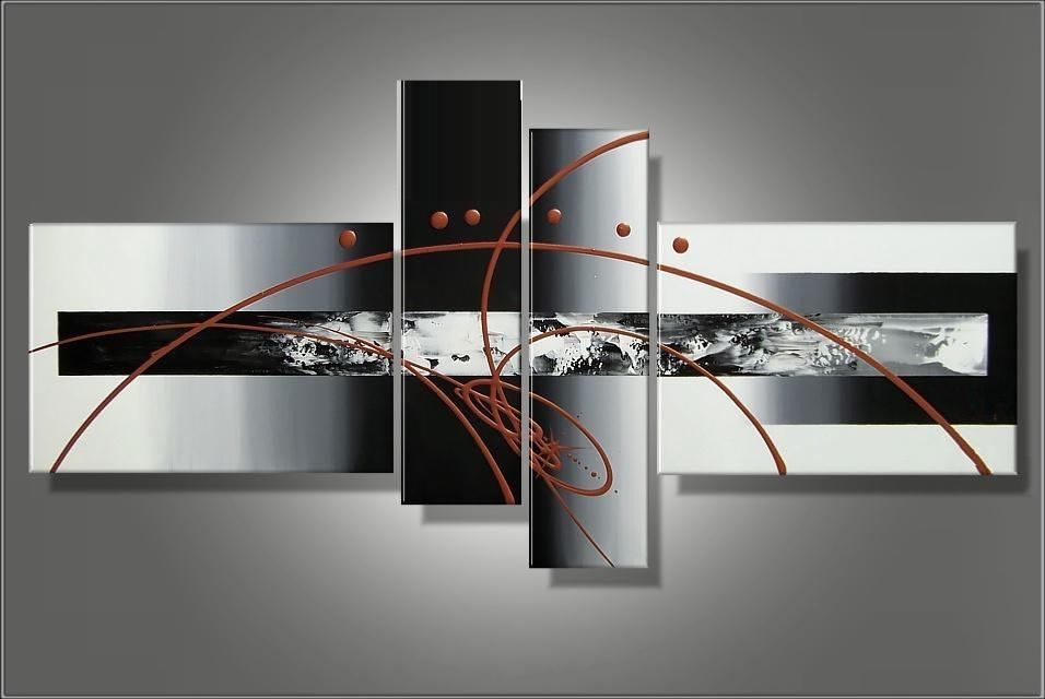 Tableau Abstrait Noir et Blanc Zenya