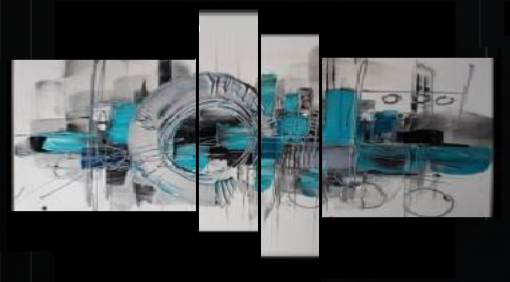 Tableau turquoise bleu design