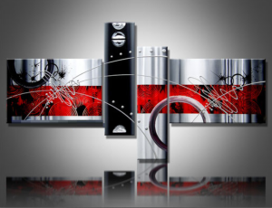 Tableau abstrait linea red